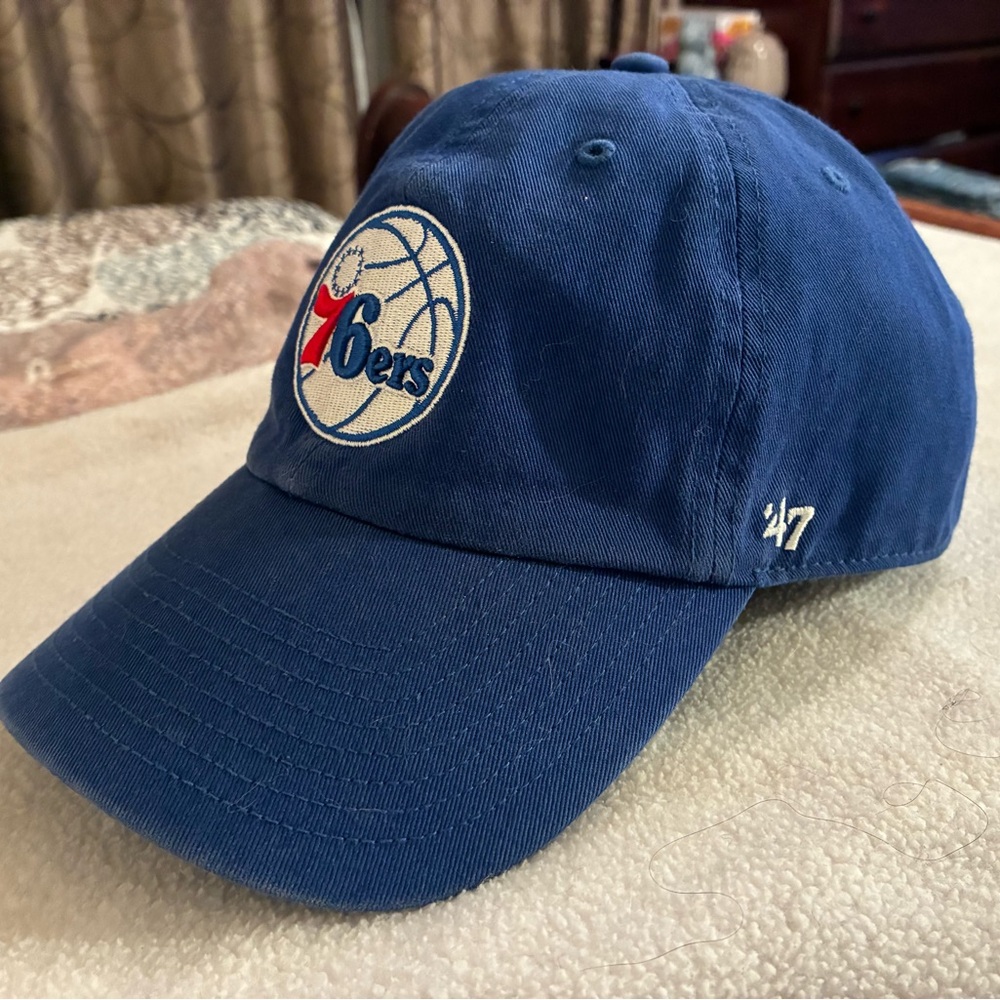 '47 Brand Philadelphia 76ers Logo Cap Sixers Dad Hat Philly NBA Basketball